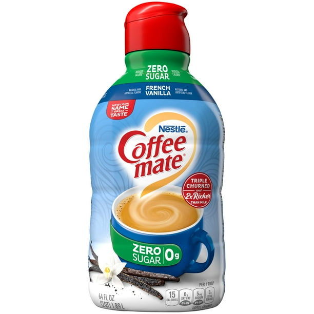 Nestle Coffee mate Zero Sugar French Vanilla Liquid Coffee Creamer 64