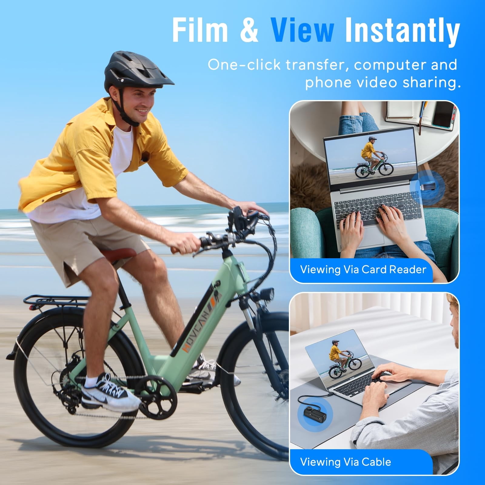 64G Mini Body Camera, Wearable Action Body Cam with 180° Rotating Lens Audio & Video- Thumb Hands Free Waterproof Recording Wearable Cameras - for Work Travel Pet Walk Swim(White)