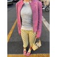 thumbnail image 6 of LMLYSoH Women’s Capri Pants Leggings Dots Print/Solid Color Low Waist Cropped Pants, 6 of 8