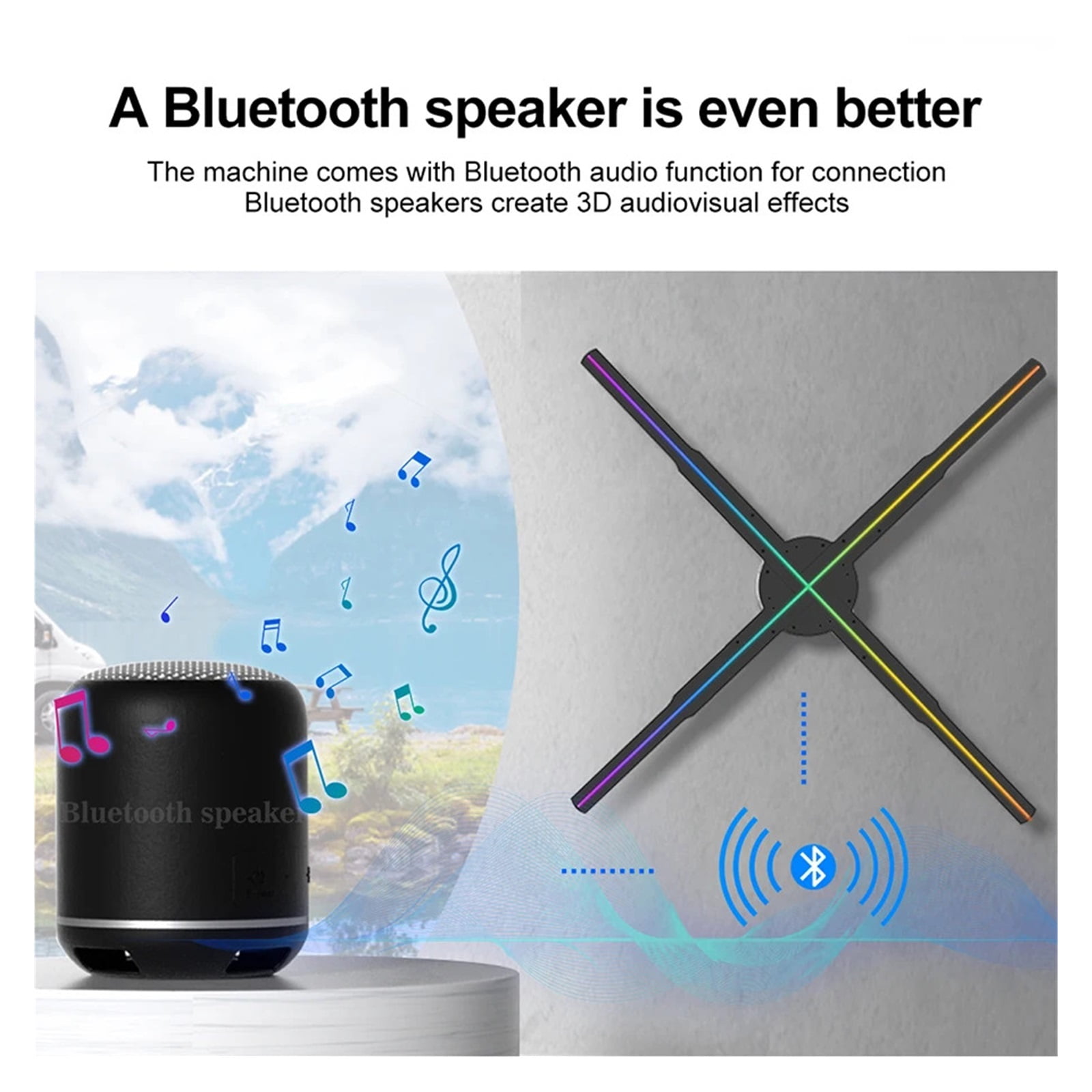 Naked Eye 3D Holographic Advertising Machine Led Light Rotating Aerial Imaging WiFi Control Fan Screen Holographic Projector ,Versatile And Practical