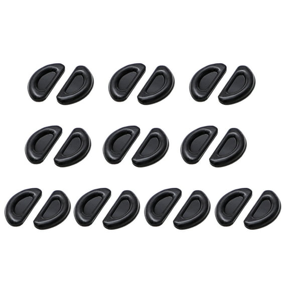 Kripyery 10 Pairs Eyeglass Nose Pads D-shaped Soft Silicone Anti-slip Lightweight Hypoallergenic Adhesive Glasses Nose Pads Replacement Accessories