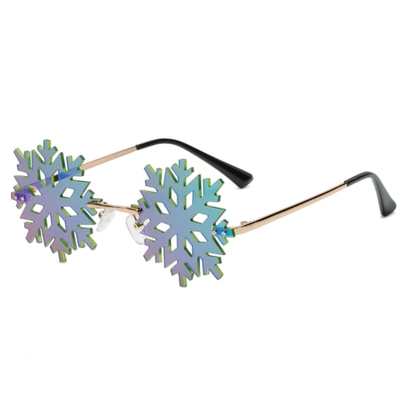 JilgTeok Fashionable Christmas Snowflake Sunglasses Menand Women Party Prom Glasses for Travel Essentials