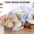 thumbnail image 4 of CAROOTU Portable Nonstick Silicone Roasting Roast Pork Fish Rack Trivet Cooking Steamer, 4 of 7