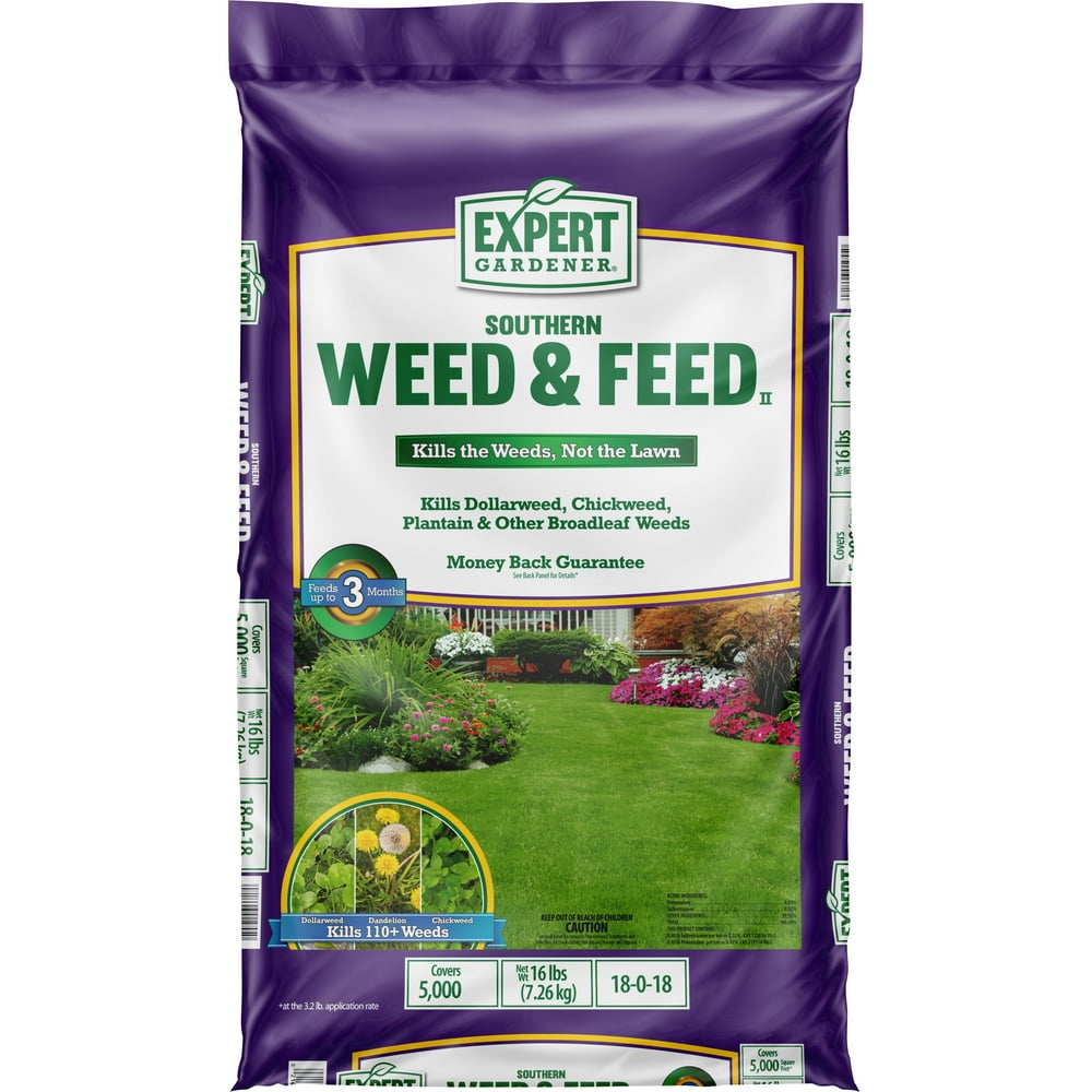 Expert Gardener Southern Weed & Feed, Lawn Fertilizer & Weed Control