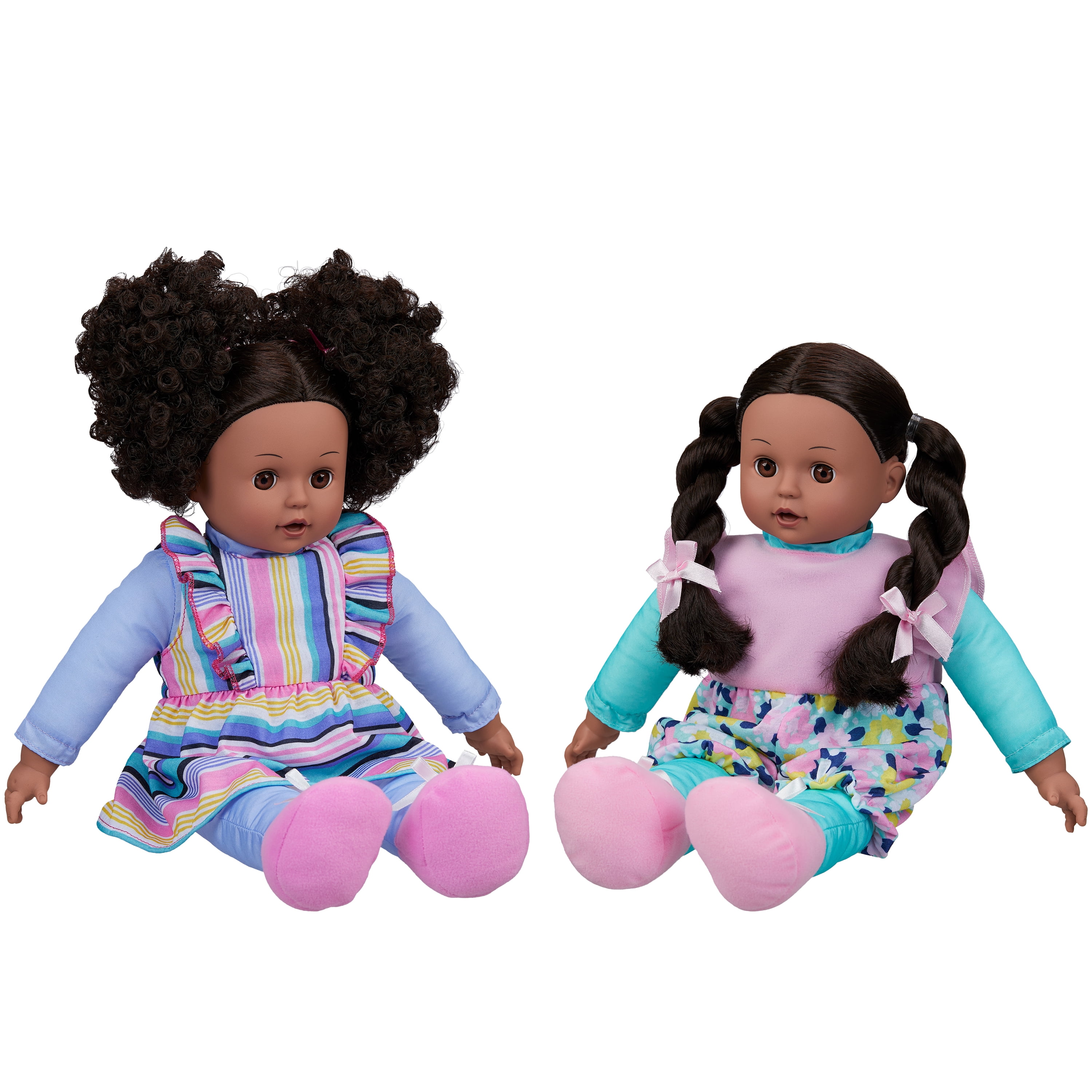 16" Ethnic Baby Doll Soft Newborn African Black Dark Skin Doll Sleeping Eyes 