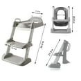 thumbnail image 6 of PandaEar Toilet Potty Training Seat with Step Stool Ladder, Comfortable Safe Potty Seat with Anti-Slip Pads Ladder for Kids Boys Girls Toddlers (Grey), 6 of 9