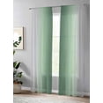 thumbnail image 4 of Sheer Curtains 96 Inches Long, Sage Green Grey Ombre Light Filtering Window Curtains for Living Room, Farmhouse Gradient Minimalist Rod Pocket Voile Sheer Curtain Drapes, 52"W x 96"L, 2 Panels, 4 of 8