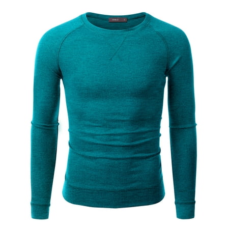 - Doublju Mens Long Sleeve Crew Neck Basic Sweatshirts Pullover