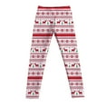 thumbnail image 6 of Luowei Warm Thick Soft Pants, Red Christmas Women Printed Leggings, Women's Autumn Winter Velvet Warm Christmas Retro Printed Home Leggings, S, 6 of 6