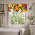 thumbnail image 2 of SPXUBZ Citrus Fruit Window Valance Curtain Colorful Lemon Orange Pattern Rod Pocket Short Curtain for Kitchen Home Decor, 2 of 5