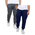 thumbnail image 1 of Men's 2 Pack Fleece Jogger Sweatpants,charcoal/navy,L, 1 of 2