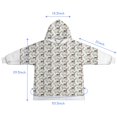 thumbnail image 7 of Brown Christmas Deer Pattern Blanket Hoodies for Kids 6-13YR Oversize Wearable Blanket Hoodies for Boys Girls Teens, 7 of 7