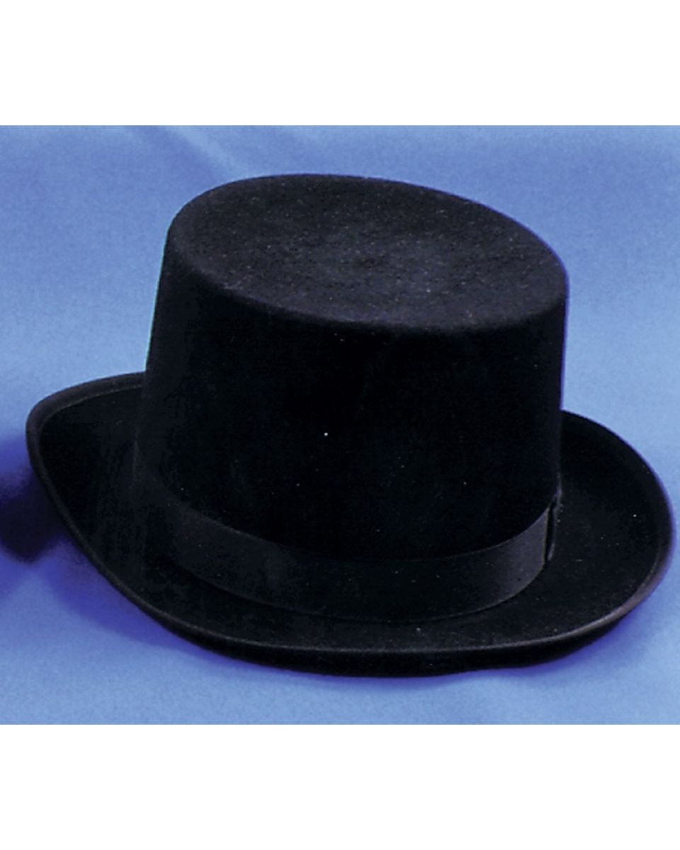 5.25" Black Qual Halloween Top Hat Men Costume Accessory Extra Large