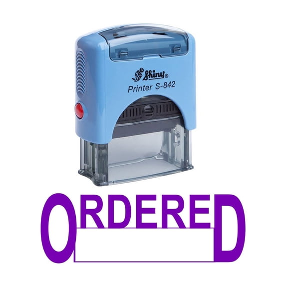 ORDERED Self Inking Rubber Stamp Custom Shiny Office Stationary Stamp