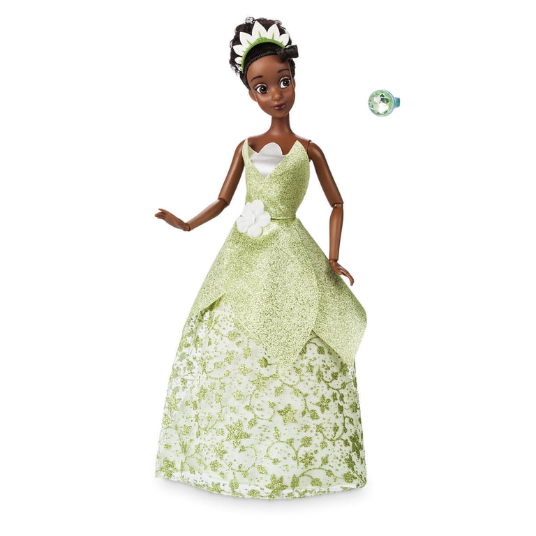 Disney Princess Tiana Classic Doll, Poseable with Glittering Green