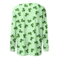thumbnail image 6 of Womens St Patricks Day Plus Size Long Sleeve T Shirts Funny Green Shamrock Graphic Saint Patrick's Day Tee Tops Mint Green 5XL, 6 of 6