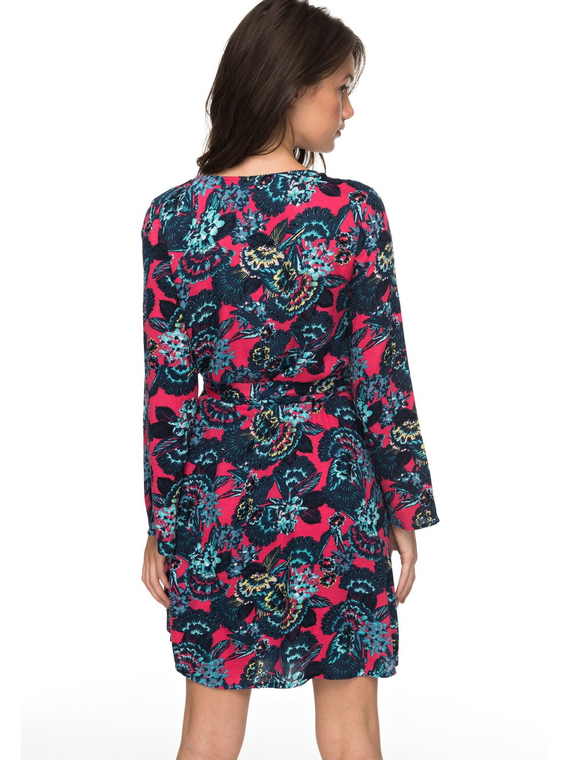 roxy floral wrap dress