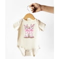 thumbnail image 3 of Easter Bunny Ears & Boots Baby Bodysuit for Girls Pink Spring Western One-Piece Natural Bodysuit 18 Months, 3 of 3