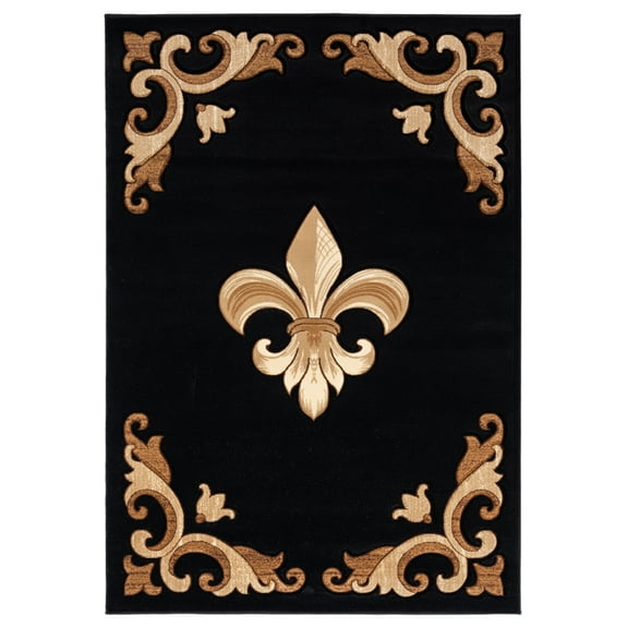 United Weavers Bristol Barnsley Black Area Rug 53 x 76