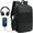 Black, variant on Travel Backpack with USB Port, Laptop Carry On Backpack, Waterproof Casual Daypack Computers Backpacks for Women Men Weekender Trips, Business, School & Hiking, Black