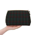 thumbnail image 4 of Xecao Buffalo Plaid Dark Green Print Fashion Makeup PVC Bag Large Capacity Travel Cosmetic Bag for Women Organizer Toiletry Clutch, 4 of 8