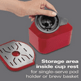 thumbnail image 5 of Single-Serve Coffee Maker Compatible with Pod Packs and Grounds, 1 Cup, Red, 5 of 5