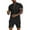 Black, variant on Cathalem Men's 2 Pieces Shirt Sets Short Sleeve Tracksuit 2 Piece Summer Outfits Fashion Polo Suit Casual Workout Shirt Set,Black XXL