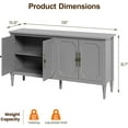 thumbnail image 3 of May in Color Mid Century Modern Sideboard with 4 Doors and Adjustable Shelves, Console Table for Entryway, Dining Room, Living Room, Grey Oak, 3 of 6
