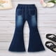thumbnail image 4 of Odeerbi 3-7 Años Niñas Vaqueros Flamed Bow Raw Hem Denim Pantalones de Verano Lindos Pantalones Inferiores de Longitud Completa, 4 of 8