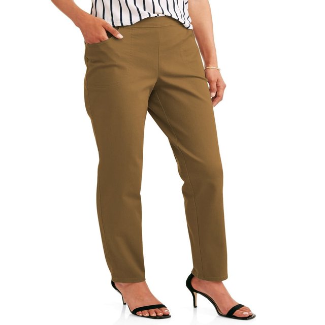CHOK Women‘s Stretch Pull On Pants with Pockets 29” Inseam for Regular Sizes XS-XXL