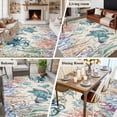 thumbnail image 5 of Large Area Rugs for Living Room Bedroom, Vintage Coastal 5'x8' Rug Washable Carpet Runner Indoor Outdoor, Sea Turtle Octopus Coral Beach Nautical Non Slip Floor Mats Rug for Kitchen, Bathroom, 5 of 8