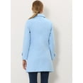 thumbnail image 4 of Chaqueta de Invierno Allegra K con Cuello Peter Pan para Mujer Azul L, 4 of 6