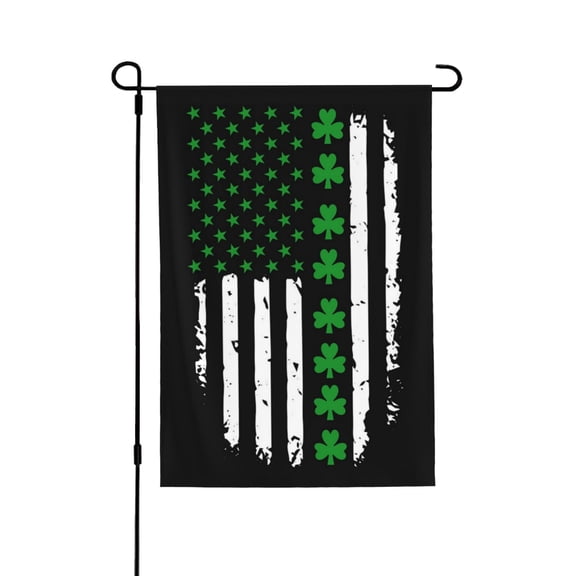 St. Patrick'S Day Irish America Flag House Flag 28 X 40 Inch Garden Flag Decorative House Yard Double Sided Flag For Decoration