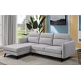thumbnail image 1 of Soft Grey Fabric Left Hand Chaise w TuftIng backrest, 1 of 2