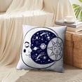 thumbnail image 4 of LALILO Throw Pillow Covers Vintage Moon Sun And Night Sky Coloring Cushion Cover 18" x 18", 2 Pack, 4 of 6