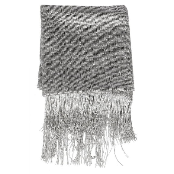 OFFIGAM Silver Rectangular Warm Shawl for Women, Fashionable Lightweight Scarf for Formal Occasions, 1 Pack