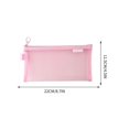 thumbnail image 6 of Hvmvliv Pencil Pouch Nylon Pencil Case Transparent Mesh Pencil Bag Large Capacity Zipper Storage Bag Special Portable Pencil Bag Stationery Bag Pink, 6 of 7