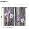 thumbnail image 2 of Purple Farmhouse Daisy Kitchen Curtains Wooden Flower Small Short Cafe Window Curtains Rustic Floral Butterfly Country Barn Bathroom Drapes Treatment Tier Curtains 2 Panels (27.5x36 Inch), 2 of 6