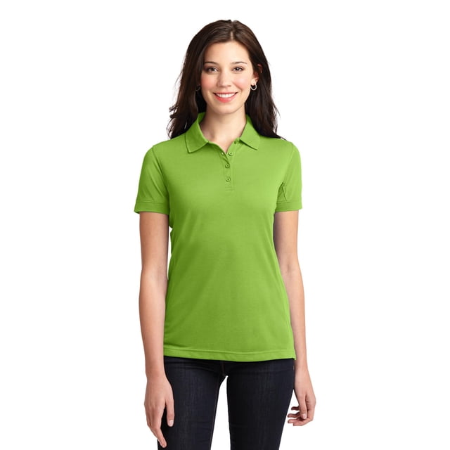 Polo de piqué de rendimiento 5 en 1 para damas Autoridad Portuaria L567 Verde Oasis 4XL