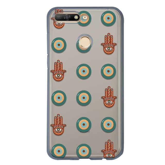 Funda Antigolpes para Huawei Y7 2018 InstaCase Patron Ojo Turco y Manos