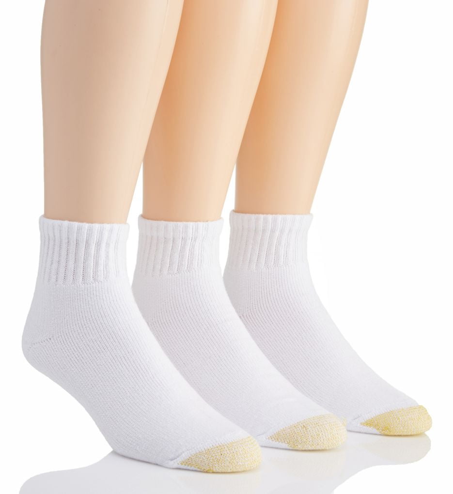 $40 GOLD TOE Mens 4 PAIR PACK NO SHOW LINER ANKLE SOCKS White Cotton SHOE 6-12 