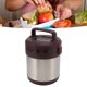 thumbnail image 4 of TARRO DE COMIDA DE 1,3 L, Contenedor de Alimentos Portátil Con Aislamiento de Acero inoxidable, Contenedor de Almuerzo aislado, Lonchera Con Aislamiento al Vacío Con Boca Ancha y, 4 of 7