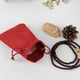 thumbnail image 2 of Kearding 50 Uds. Bolsa de lino con cordón organizador de joyas bolsa de almacenamiento de té portátil para el hogar Almacenamiento y organización del hogar vino rojo 8x10cm Kearding HA5722-17, 2 of 6