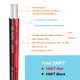 thumbnail image 2 of Cable eléctrico de silicona de 20 AWG, 2 conductores de cable paralelo, línea de 200 pies [negro de 100 pies, rojo de 100 pies, calibre 20, alambre de cobre estañado trenzado sin oxígeno, 2 of 6