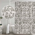 thumbnail image 4 of Sage Green Leaf Shower Curtain Set - 48" x 72" Washable Bathtub Curtain with 12 Hooks, Retro Farmhouse Plant Floral Branch Waterproof Fabric Stall Shower Curtains for Bathroom/Bathtub Décor, 4 of 6