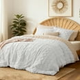thumbnail image 3 of U by Bedsure Tufted Boho Comforter Set Queen, White, 3 Pieces Farmhouse Shabby Chic Embroidery Bedding Set, Soft Jacquard Comforter for All Seasons, 3 of 6