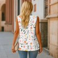 thumbnail image 4 of Psesaysky Floral Print Womens Vest Fashion Dressy Single Button Sleeveless Blazer Suit Jackets Office Work Clothes, Size 3XL, 4 of 6