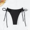 thumbnail image 4 of JIAYUE Womens Summer Swimwear Beach Vacation Bikini Thong Brazilian High Leg Lace Up Swim Bottoms Solid Color Fashion Swim Shorts, 4 of 6