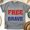 Graphite Heather, variant on Land of the Free Because of the Brave T-Shirt, Patriotic Graphic Tee, Navy, Size S