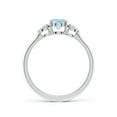thumbnail image 2 of Angara Natural 0.6 Ct. Aquamarine with Diamond Classic Ring in 14K White Gold for Women (Ring Size: 12), 2 of 10